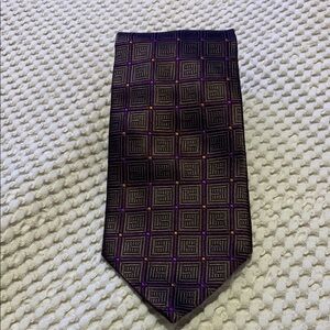 ETRO MILANO Elegant Purple and Gold Men's Tie